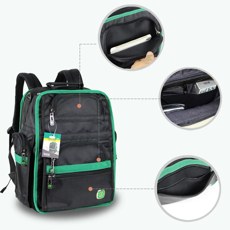 LAOA Multifunction Tool Backpack High Quality Thicken Professional Electrician Backpack  Travel Bag