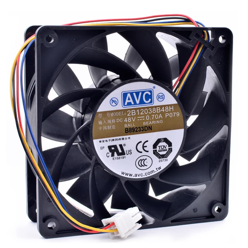 

Brand new original 2B12038B48H 12038 12cm 120mm fan 48V 0.70A 4 line server large air volume cooling fan