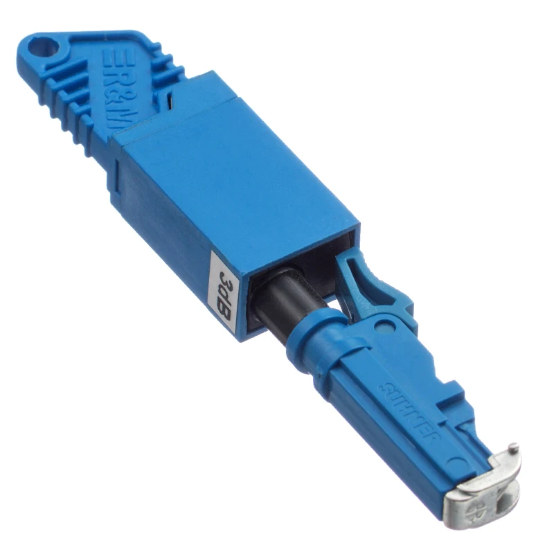 FM fibra optica attenuator E2000 UPC female to male attenuator 0-30db 1db 2db 3db 4db 5dB green ftth E2K optical connector ELINK