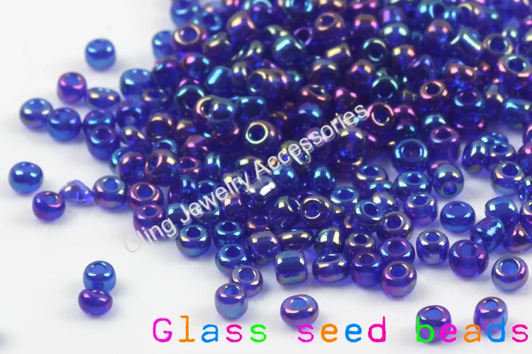 OlingArt 2MM 45G/Packung Glas-Saatperlen Mehrfarbige Transparente Runde Abstandsperlen DIY Schmuckherstellung Zubehör – Detail 10