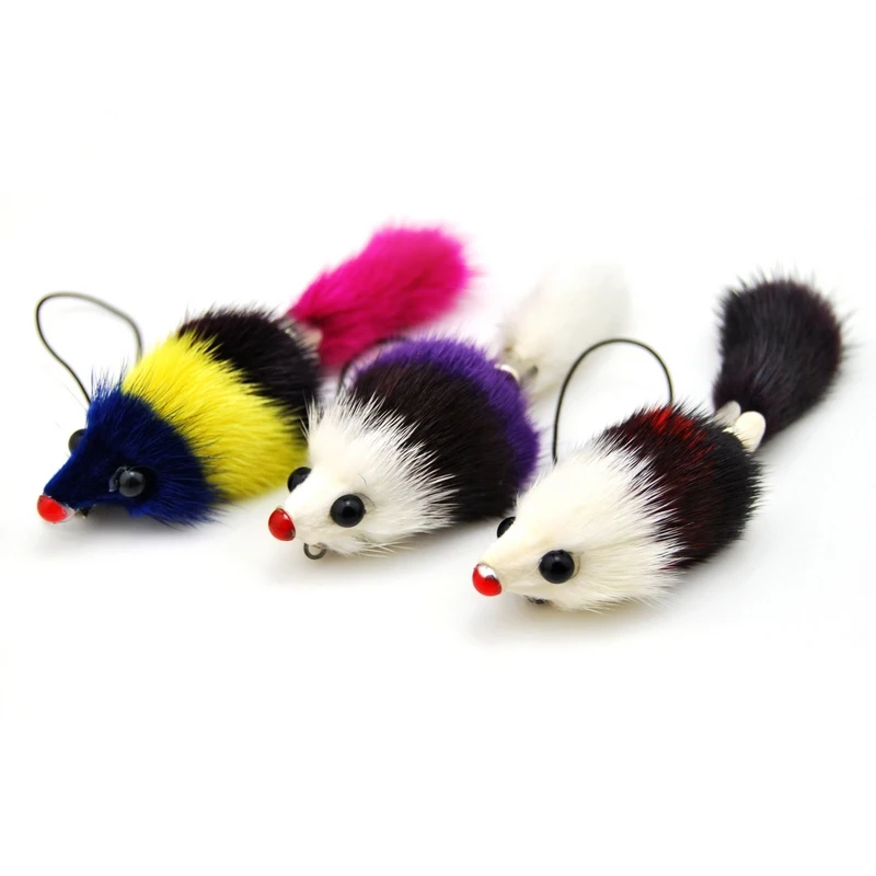 Original New Fluffy Mink Fur Pompom Squirrel Keychain Women Cute Rabbit Fur Little Mouse Key Chain Bag Phone Charms Trinket Gift