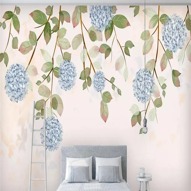 

Decorative Wallpaper Modern Simple Hand-painted Retro Style Watercolor Flower Background Wall