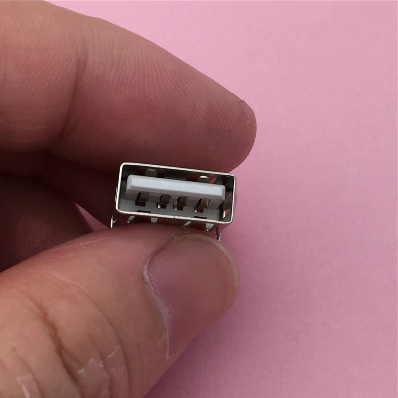 10pcs/lot USB 2.0 4Pin A Type Female Socket Connector G54 2 feet 90 degree Data Transmission Charging
