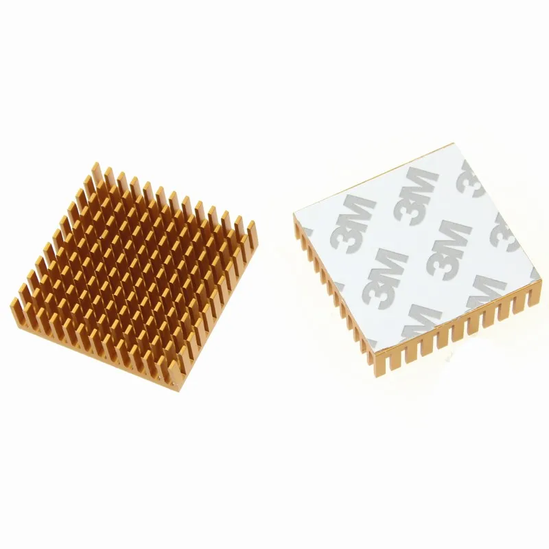 Golden Aluminum Heatsink 100Pieces 40X40X11mm For MK7 MK8 MK9 Extruder