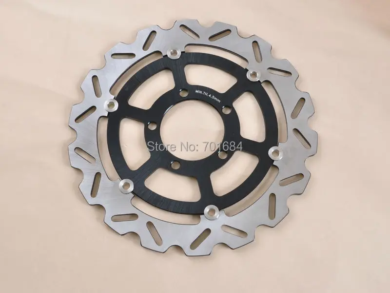 Motorcycle Front Brake Disc Rotor Black For GTR 1400 08-09 ZZR 1400 2006 2007