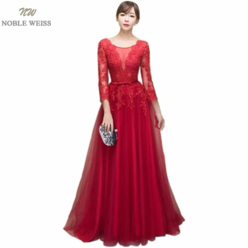 

Appliques Tulle Long Evening Dresses 2023 Formal Wedding Party Dress robe de soiree Bride Reception gown