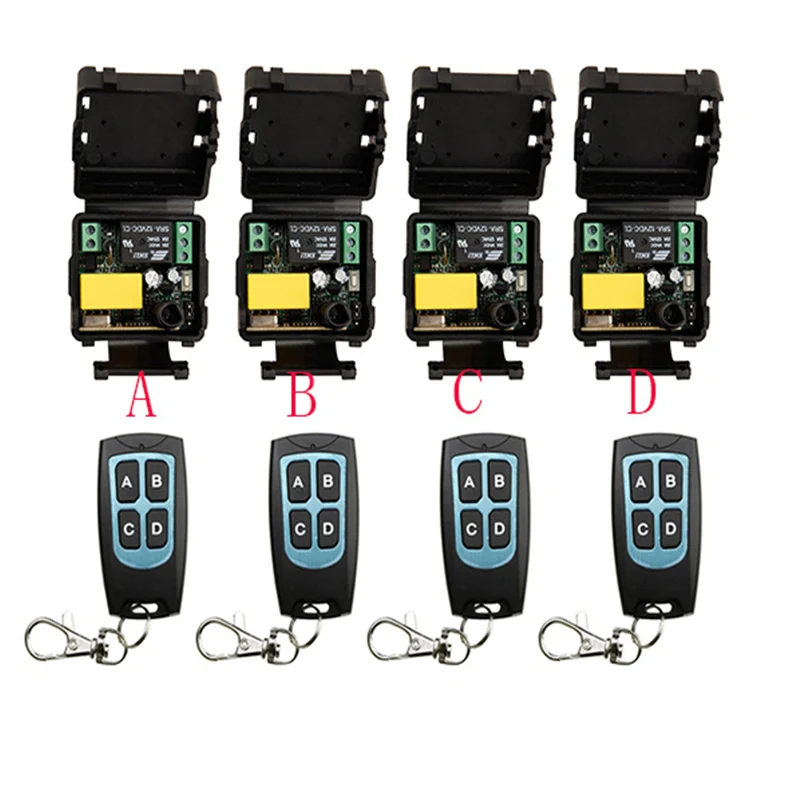 

Mini Size AC 220V 1CH 1CH 10A Wireless Remote Control Switch Relay Output Radio Receiver Module+Waterproof Transmitter shutters