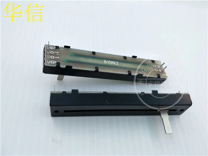 1pcs SC-6091G 88MM with slider fader double potentiometer B10K / handle length 15MMC B10Kx2