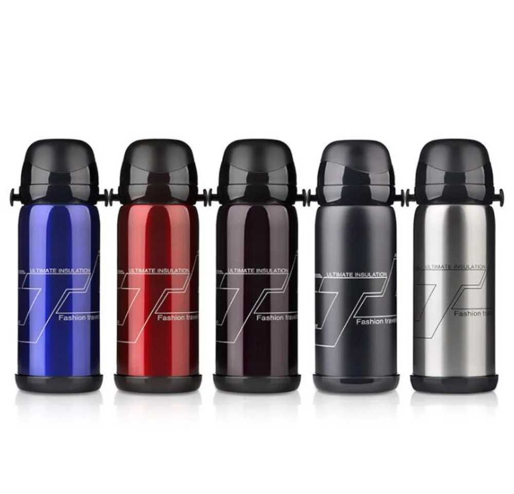 800ML  Stainless Steel Thermos Bottle 5 Colors  Vacuum Flask Thermoses Thermal Coffee Garrafa Termica Sport Termos