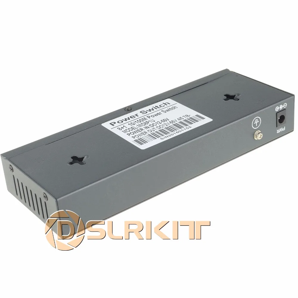 DSLRKIT-conmutador de 120 vatios, 9 puertos, 8 PoE, 802.3af, 802.3at, potencia sobre Ethernet PSE18AT