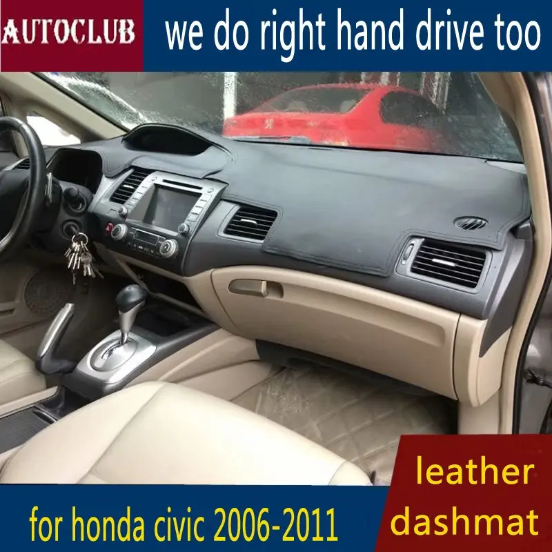 

For Honda Civic 2006-2011 8th Generation Leather Dashmat Dashboard Cover Pad Dash Mat SunShade Carpet Cover 2007 2008 2009 2010