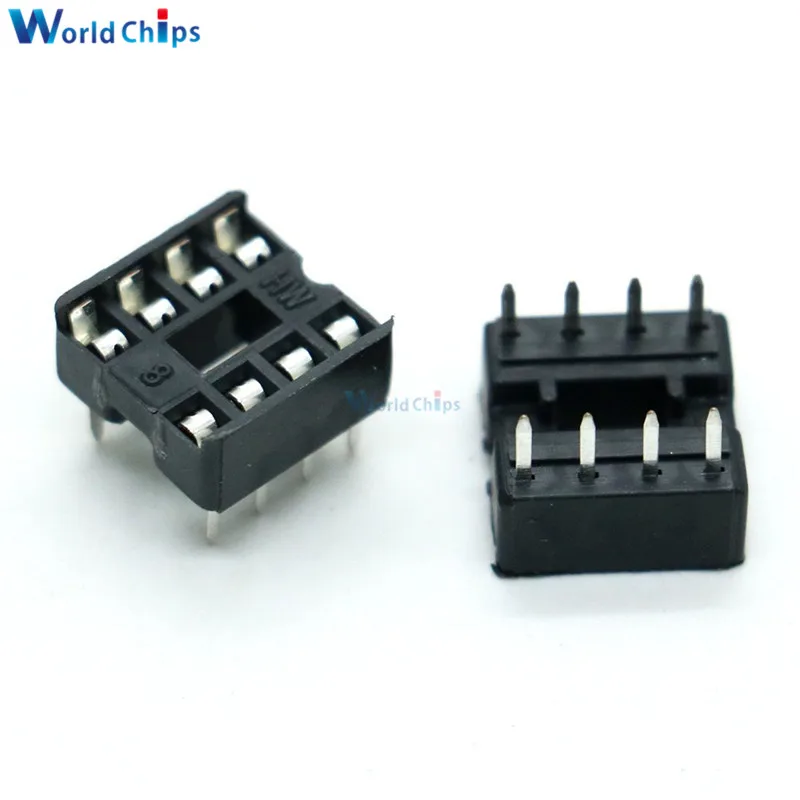 20PCS 2.54MM 8 Pin 8 Pin DIP-8 8DIP 8 DIP IC Sockets Adapter Solder Type