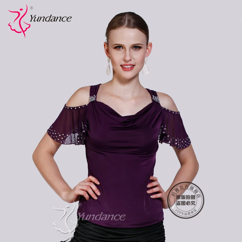 Customized Lady Latin Dancing Shirt Modern Dancing Shirt Waltz Valse Tango Galop Fox Trot Social Dance Suit  B-2671