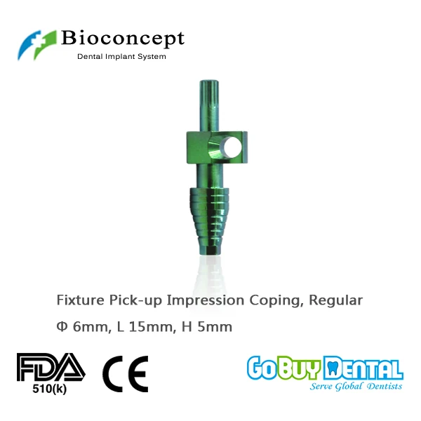 

Bioconcept Hex Regular Fixture Pick-up Impression Coping φ6.0mm, Length 15mm for Open Tray(362260)