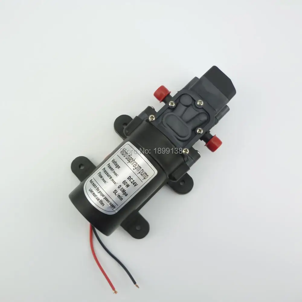 DC 60W 12V 24V Micro Diaphragm Water Pump high pressure self priming pump 5LPM Automatic pressure Switch control