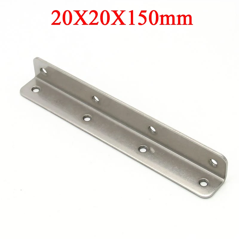 

Brand New 20PCS Stainless Steel Furniture Corner Braces 90 Degree L Shape Frame Board Support Holder Brackets Furniture Parts