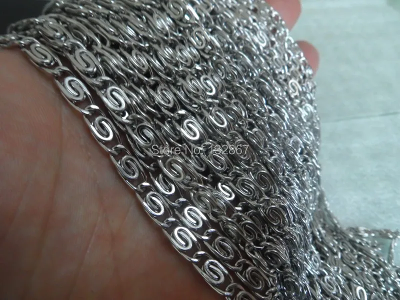 

Lot 5 Meters In Bulk Jewelry Finding Stainless steel 4.7mm Polished Charm clip Chain wholesale