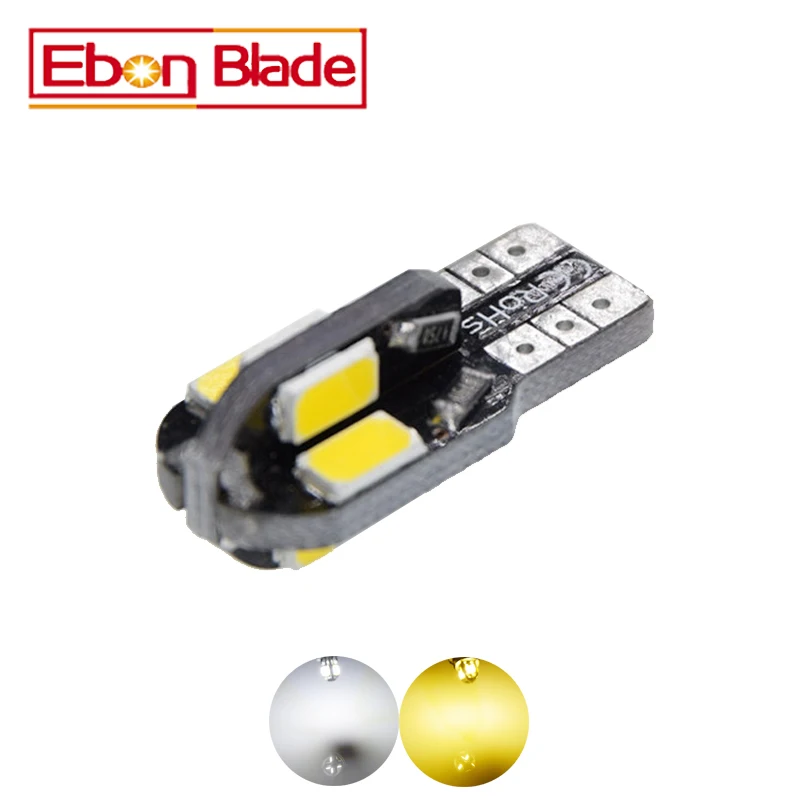 2Pcs T10 8 SMD 5630 LED Car Light Canbus NO OBC ERROR Auto Wedge Lamp 2825 W5W 5730 Led Parking Bulb 12V Warm/White Car-styling