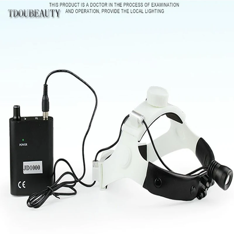 

TDOUBEAUTY JD2100 Стоматологический налобный фонарь 1W LED, регулируемый хирургический налобный светильник для стоматологических процедур