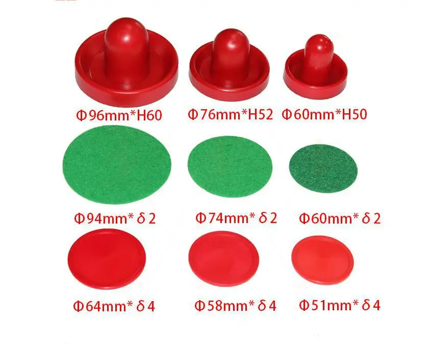 Mounchain 96mm Indoor Air Hockey Table Felt Pusher 8 pcs/Set Hockey Pucks Accessory outdoor sport