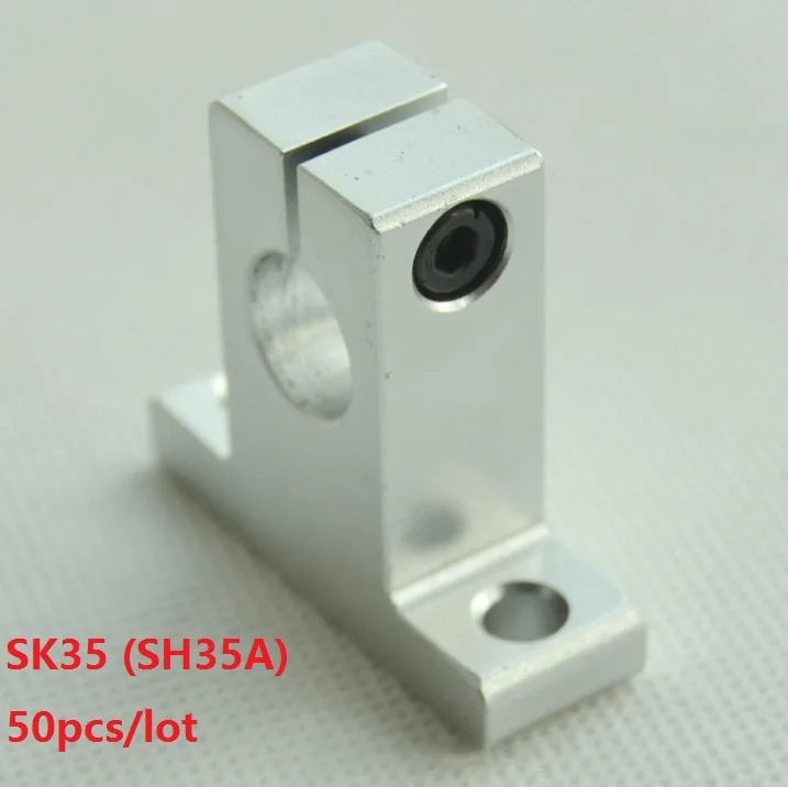 

50pcs/lot SK35 35mm shaft Linear rail shaft support bearing end bearings CNC router 3D printer parts SH35A