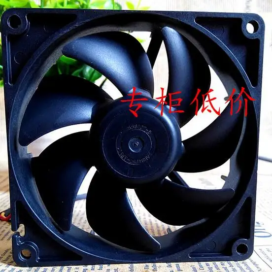 Original 9A0912S4D04 DC12V 0.27A 92*92*25มม.3สาย Axial Flow พัดลม