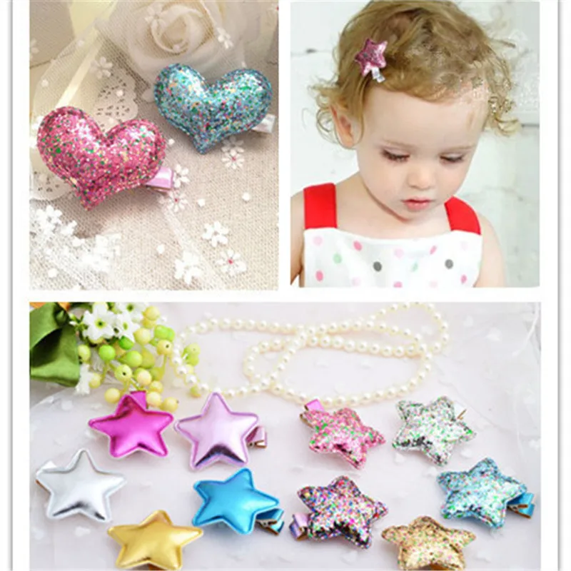 Free Shipping 2018 New 30pcs/lot Fashion Shiny Star Hair Clips Tiny Girls Hairclips Kid's Hair Accessories