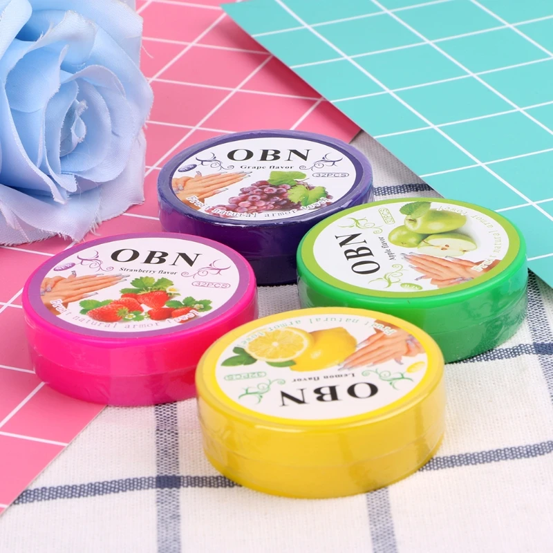 เครื่องสำอางค์ NAIL Polish Remover ผ้าขนหนูรสผลไม้ล้างผ้าฝ้าย