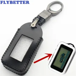 FLYBETTER Genuine Leather 4B Key Case Cover For StarLine E60/E90/E63/E93/E95/E96 Two Way Car Alarm Control Car Styling (B) L351