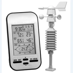 Anemometro professionale senza fili della stazione meteorologica fuori dal sensore di direzione della velocità del vento misuratore di umidità digitale della temperatura del freddo del vento