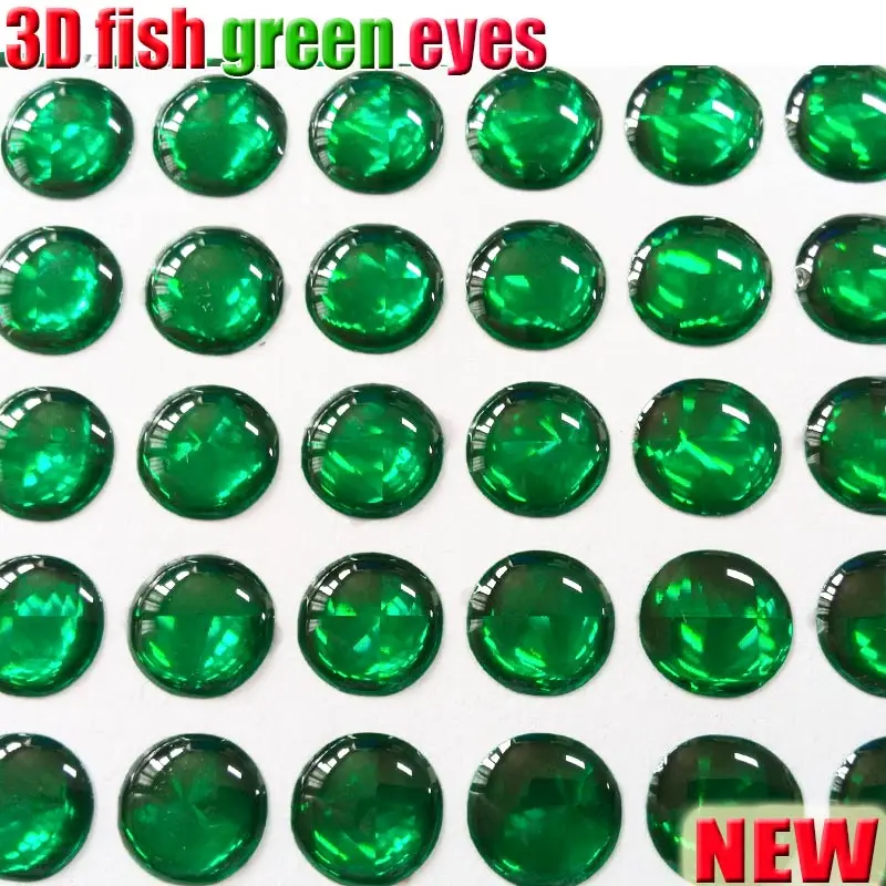 Accessories sticker Fishing lure eyes 4mm-5mm-6mm-8mm-10mm each bag;500pcs/lot color GREEN