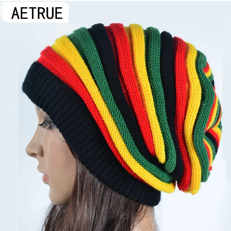 2019 Women's Winter Hats For Women Girls Winter Caps Bonnet Beanies Knitted Hat  Reggae Rasta Femme Mask Brand balaclava Hats