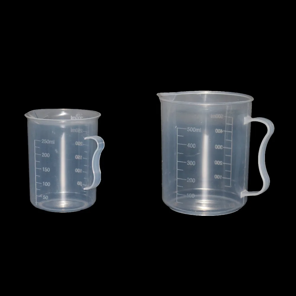 250/500/1000/2000ml Transparent Kitchen Laboratory Plastic Measuring Cup Graduated Volumetric Container Tool 1 Pcs