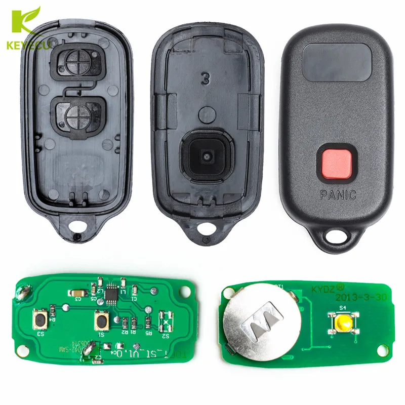 KEYECU Replacement Remote Key Fob for Toyota 1995-2004 Tacoma 2003-2006 Tundra Installed Keyless Entry RS3200 FCC: BAB237131-056