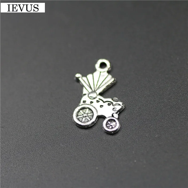 

20 Pieces 17mm*18mm Antique Silver Plated Baby carriage charm for Jewelry Making