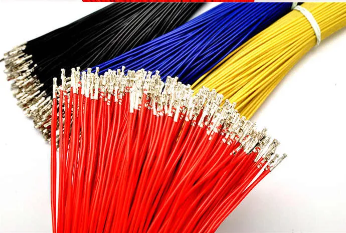 Free Ship 50pcs/lot Dupont line Single head crimping reed leadwire 25CM 24# terminal lead wires