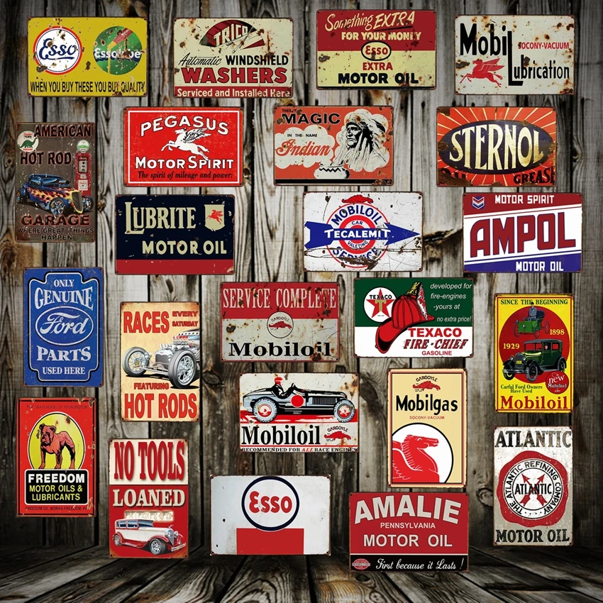 

[ Mike86 ] Mobil ESSO Tin Sign Metal Painting Decor Art LT-1719