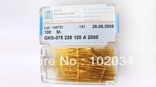 100PCS/LOT 100% ORIGINAL INGUN  GKS-075-225-120 GKS-075 225 120 A 2000 Spring Test Probe Pogo Pin made in Germany