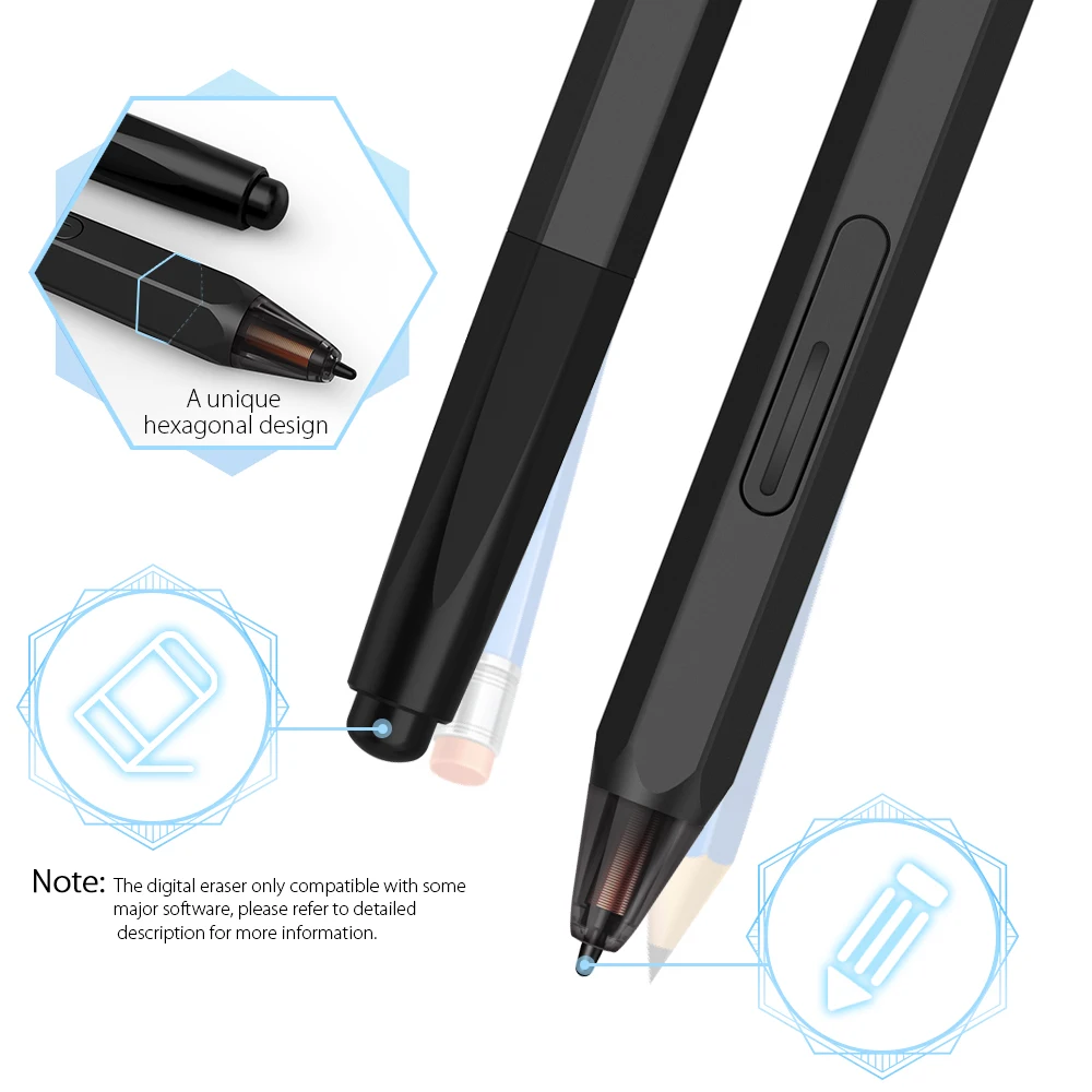 XPPen Deco 02 Graphics Drawing Tablet Pen Tablet with P06 Battery-Free Passive Stylus and Shortcut Keys (8192 levels pressure)