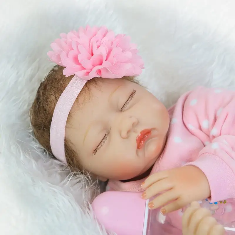 Popular Silicone Reborn Baby Doll Girl Realistic Education Toys Vinyl Real Lifelike Bonecas Children Surprice Christmas Gifts