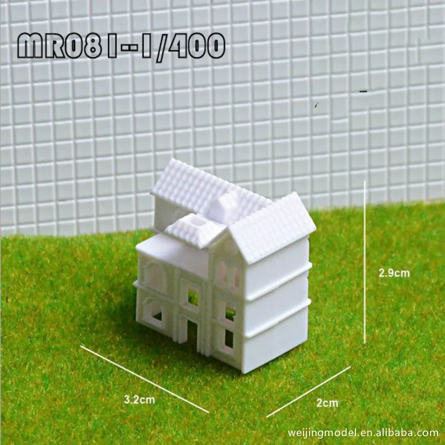 10pcs/lot 1:300 1:400 1:500 Scale White House For Ho Trains Layout Fantasy Miniatures Model