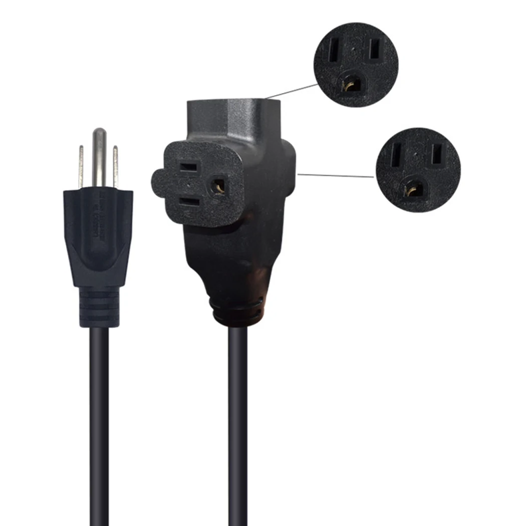 Jorindo สายไฟ0.3ม./1FT 5-15P ถึง3 * 5-15R สายไฟ3ง่ามปลั๊กสหรัฐสายไฟฟ้ากระแสสลับอเมริกาสายเคเบิลระดับอุตสาหกรรม NEMA