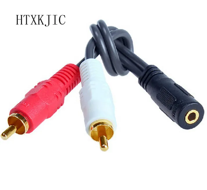 Universal 3.5mm Stereo Female Jack To 2 RCA Male Plug Adapter Headphone Y Audio Cable headphone extension cable rca audio cable