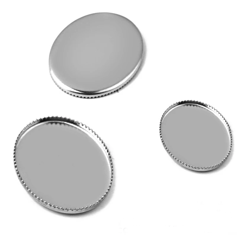 

13x18mm 18x25mm Stainless Steel Oval Bezel Glass Cameo Cabochon Base Settings Blanks Findings DIY for Floating Charm Lockets