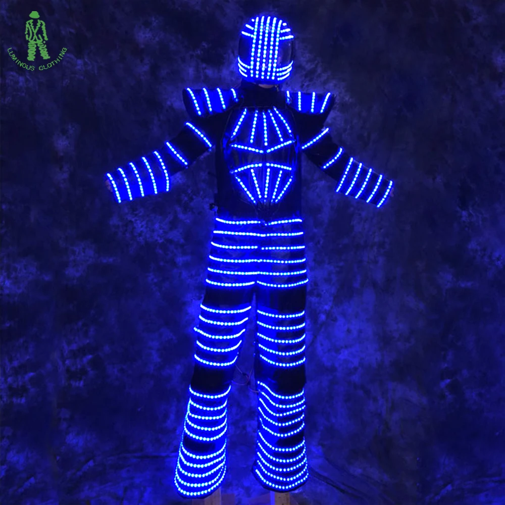 

Free Shipping LED Costume /LED Clothing/Light Suits/ LED Robot Suits/ David Robot For Party DJ Club