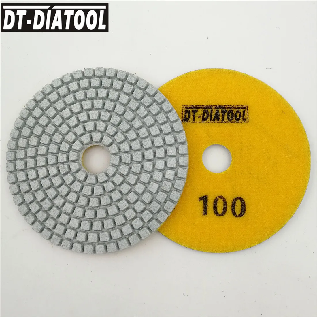 DT-DIATOOL 10pieces/set Diamond White Resin Bond Sanding Discs Diamond Wet Polishing Pads 4\