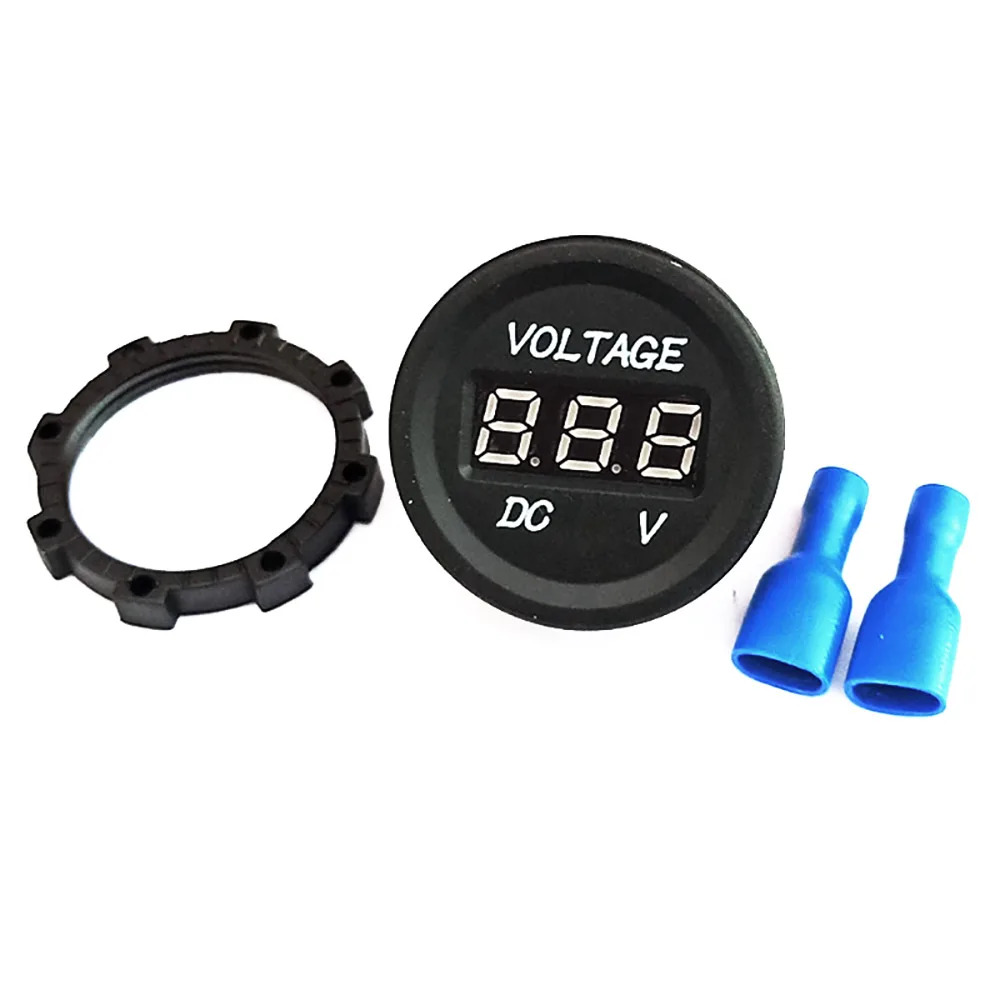 Red LED Display 12V 24V Digital Panel Voltmeter Voltage Meter Tester For Motorcycle Boat ATV Truck Refit Car Accessories