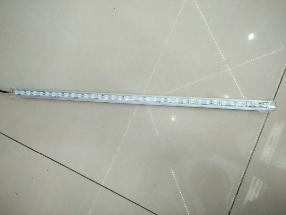 50pcs*50cm Factory Wholesale Double row DC 12V 72/84 SMD 5630 5730 LED Hard Rigid LED Strip Bar Light,with clear or micky cover