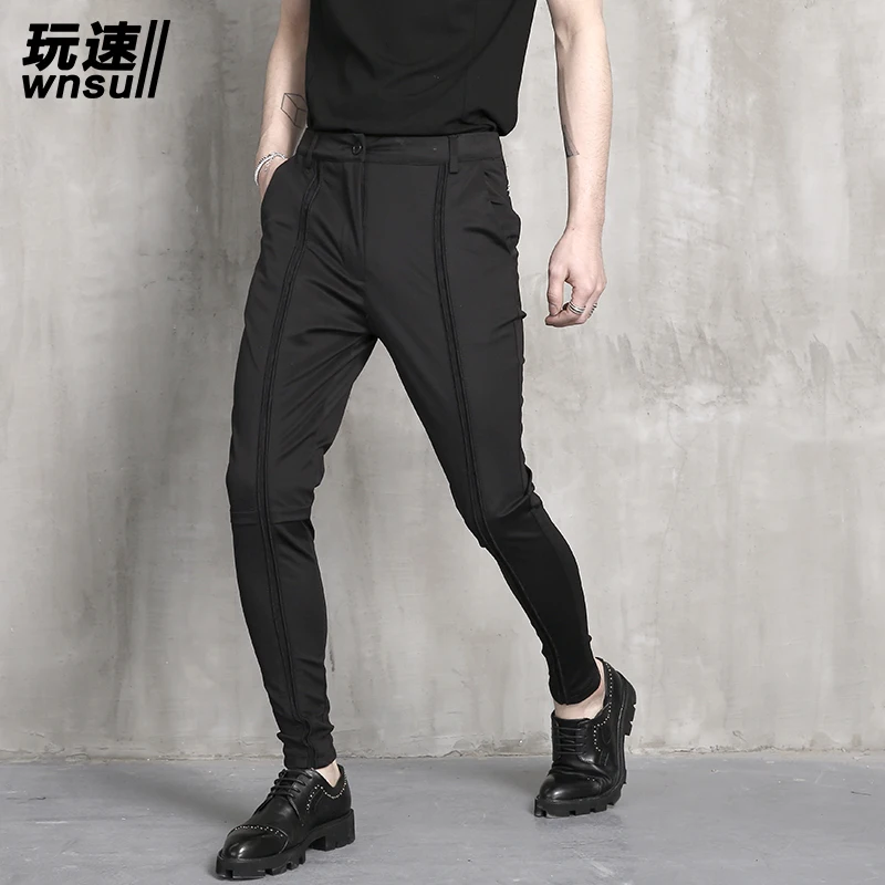 M-6XL!!    2021    male summer casual pants slim skinny pants personality all-match taper harem pants trousers