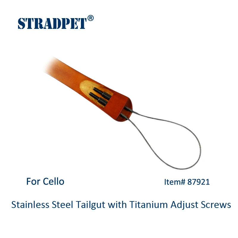 STRADPET Stainless Steel Tailgut with titanium Screws for Cello, Cello Accessories